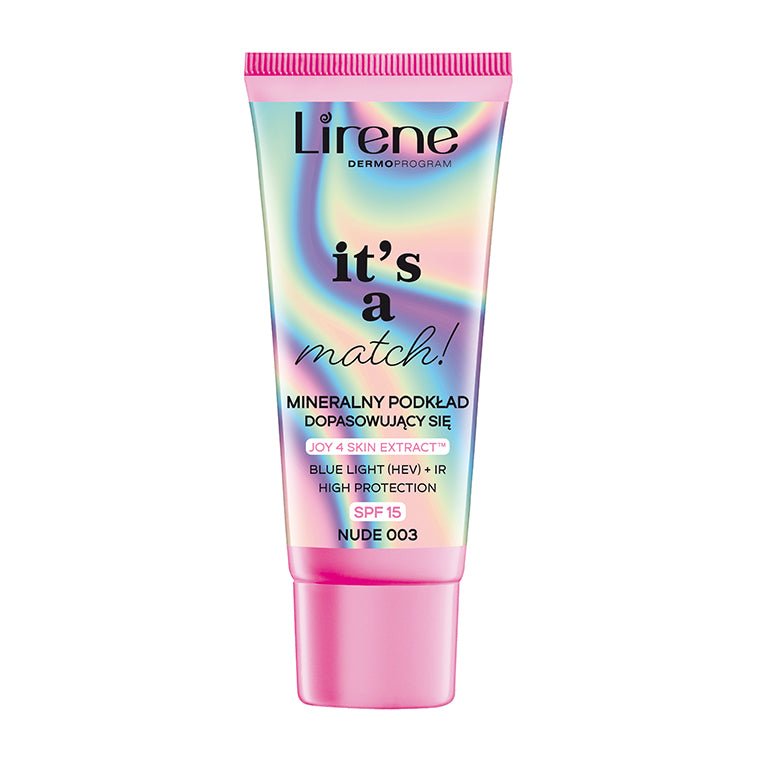 Lirene - IT`S A MATCH - Fond de ten adaptabil nuantei tenului SPF15, 30ml - AIVI Cosmetics