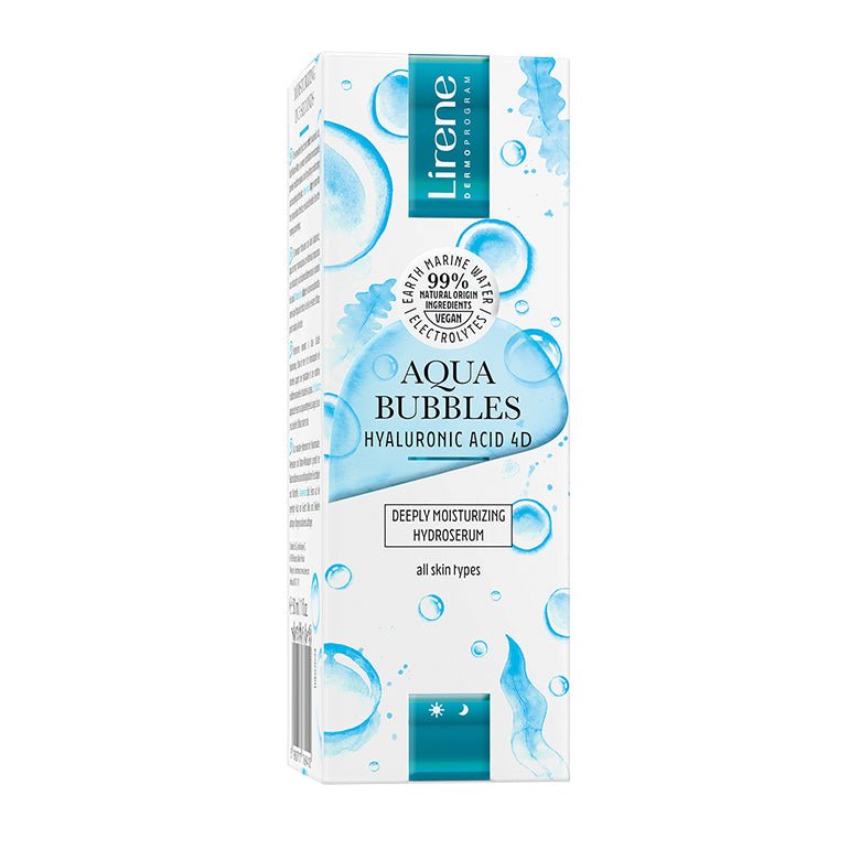 LIRENE AQUA BUBBLES - LIRENE AQUA BUBBLES - Hidro-ser cu acid hialuronic (pipeta), 30ml - AIVI Cosmetics