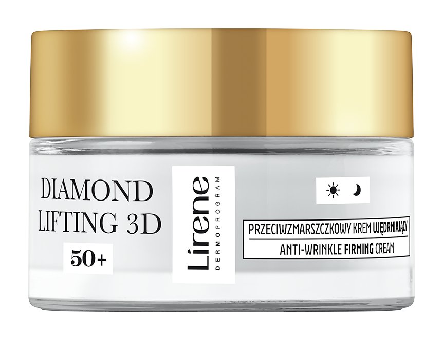 LIRENE DIAMOND LIFTING 3D - LIRENE DIAMOND LIFTING 3D - Crema anti-rid cu efect de fermitate 50+ pentru zi si noapte, 50ml - AIVI Cosmetics